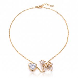 Lamb Heart Zircon Necklace