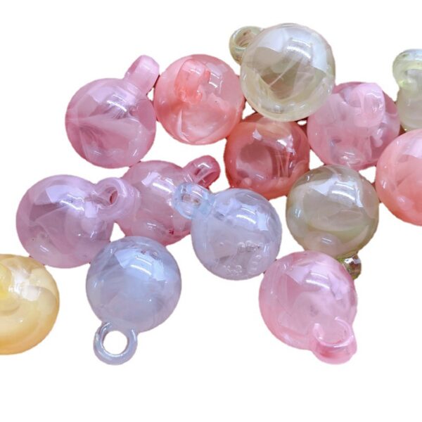 oly-e8e6927f9d88af7e5836b9bde00dcbfe Wholesale Trendy Acrylic 16mm Loose Beads for DIY Phone Charm Car Keychain - Pink Cloud Two-Tone Color Plated Craft Supply