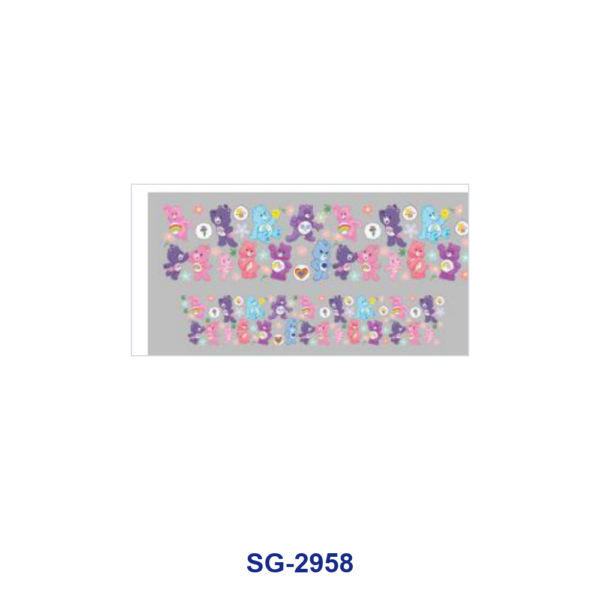 Wholesale 8pcs Colorful Cartoon Bear Floral Figure Print 3oz Cup Stickers Wrap OLY Exclusive