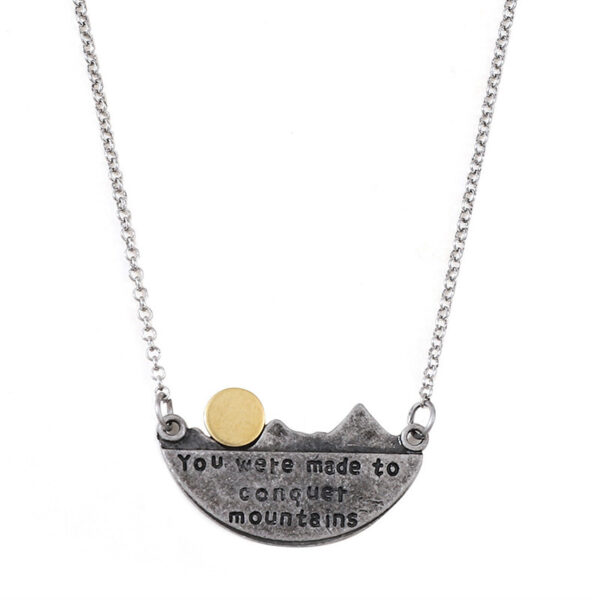 oly-e93011a5b5b4192a23541d1beaa49bea Wholesale Chic Geometric Sunset Valley Pendant Necklace Antique Silver Zinc Alloy Fashion Jewelry Accessory