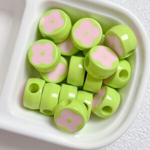 09-fruit green / Size is about 18mm, hole diameter is about 6mm