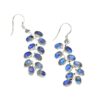 Wholesale Electroplated Alloy Leaf Moonstone Earrings Retro Chic Jewelry Accessory For Women
