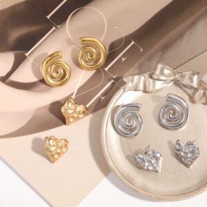 oly-e9a9c94ba3ad7f4a89ed24b6b14f011a Wholesale Stylish Stainless Steel Mirror Heart Earrings Fashion Jewelry Accessory For Everyday Wear
