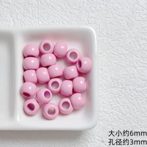 09-Pink / Approximately 10mm in size, with a hole diameter of approximately 5mm (sold by the piece).