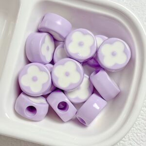 04-light purple / Size is about 18mm, hole diameter is about 6mm
