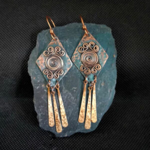 Wholesale Vintage Bohemian Carved Tassel Drop Earrings Silver Alloy Fashion Accessory