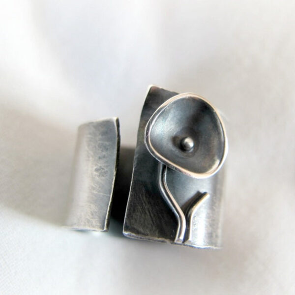 oly-ea9a317620e234e6d954b7ac65201353 Wholesale Vintage Floral Adjustable Ring Bohemian Silver Tone Women S Jewelry For Boutique Resale