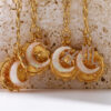 Wholesale 12 Zodiac Moon Opal Pendant Necklace For Women Casual Gift Fashion Accessory