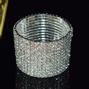 12 rows silver white diamond