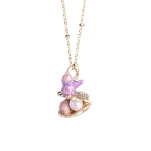 Wholesale Electroplated Copper Dolphin Pendant Necklace Whimsical Marine Design Everyday Jewelry Gift For Women
