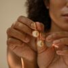 oly-eb2ab8841f9d33d79259226aa54a553d Wholesale Sun Coin Earrings For Women Electroplating Copper Moon Pendant With Mother Of Pearl Trendy Jewelry Accessory Gift