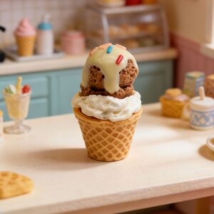 Rainbow crumble ice cream-khaki