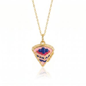Blueberry cake necklace (open and close)