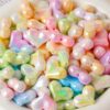Wholesale Electroplated Cream Heart Acrylic Beads for DIY Phone Strap Car Hanging Bracelet Necklace Trendy Jewelry Accessory