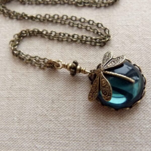 oly-ecb23ee87f39d9f3920d2afb5aed3b77 Wholesale Retro Dragonfly Green Crystal Women S Pendant Necklace Stylish Party Bohemian Jewelry Accessory