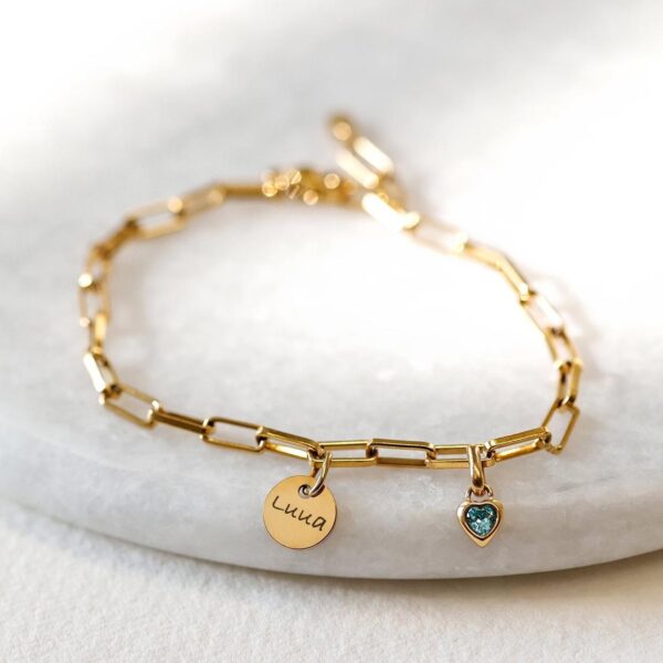 Wholesale 316 Stainless Steel Gold Plated Heart December Birthstone Pendant DIY Jewelry Accessory With Chain For Boutique Resale