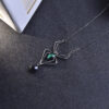 oly-ed13879c5e1704e2683a4909bb0a1040 Wholesale Stylish Spider Pendant Necklace Creative Emerald Insect Design Zinc Alloy Collarbone Chain Boutique Resale