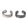 Wholesale Chic Retro Magnetic Ring Black Electroplated Zinc Alloy Adjustable Twill Design Fashion Accessory