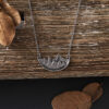 oly-edd48424c1e70920f5c04ec39558782e Wholesale Irregular Mountain Pendant Necklace Antique Silver Geometric Semi Circle Jewelry Gift