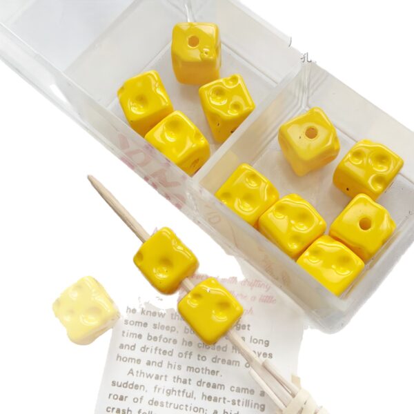 oly-ee2e5fff8df47633e726bb42d8124d54 Wholesale Acrylic Baking Paint Cheese Square Beads DIY Jewelry Accessory for Phone Chain Keychain Making