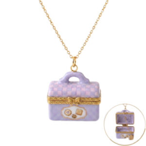 Purple folding biscuit necklace