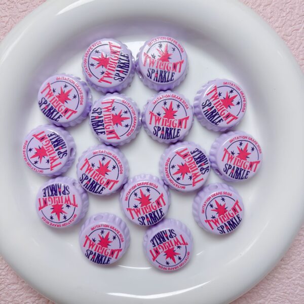 oly-eea57b008346d1a8925039bf8e20e6b9 Wholesale Cute Cartoon Pony Acrylic Bottle Cap Beads DIY Phone Charm Bag Accessory Craft Supply Gift OLY Exclusive