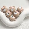 oly-eed356d7dcde5d587bc3feea8ab13690 Wholesale Acrylic Baked Paint Cartoon Bear Head Fruit Beads for DIY Phone Keychain Jewelry Making