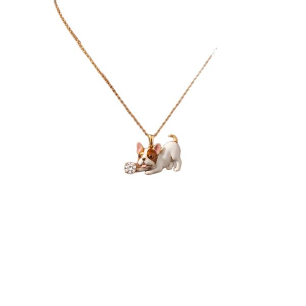 Wholesale Stainless Steel Electroplated Cat Pendant Necklace With Zircon Pet Theme Jewelry Trendy Fashion Accessory For Resale
