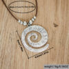 Wholesale Trendy Women S Leather Cord Necklace With Geometric Spiral Alloy Pendant Bohemian Retro Style