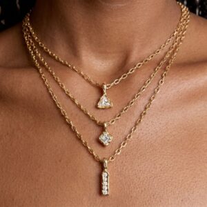 oly-ef8c4ac728f479318cee875d79e3bb40 Wholesale Geometric Zircon Pendant Necklace Stainless Steel Electroplated Boutique Resale Jewelry Accessory