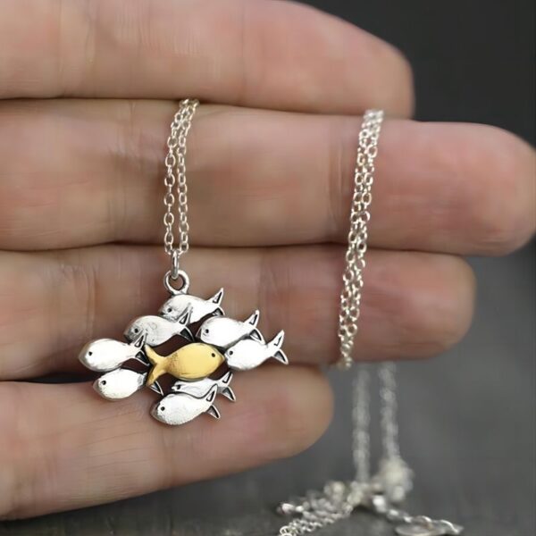 oly-efa5dd3a5d494af39cca43ac64b3f0ec Wholesale Zinc Alloy Antique Silver Goldfish Pendant Necklace Retro Irregular Design Fashion Jewelry Gift