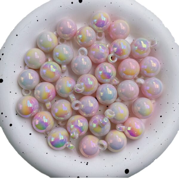 Wholesale Electroplated Acrylic Two-Tone Purple Starry Luminous Beads - DIY Phone Strap, Keychain & Car Charm Fashion Accessory