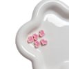 Wholesale Trendy Acrylic Heart Loose Beads Two Tone Painted DIY Phone Charm Craft Supply