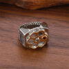 oly-f081bc562a2ca611ecab70b3bb64c6a5 Wholesale Stylish Punk Roulette Bullet Ring Zinc Alloy Two Tone Fashion Accessory For Everyday Wear And Resale
