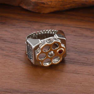oly-f081bc562a2ca611ecab70b3bb64c6a5 Wholesale Stylish Punk Roulette Bullet Ring Zinc Alloy Two Tone Fashion Accessory For Everyday Wear And Resale