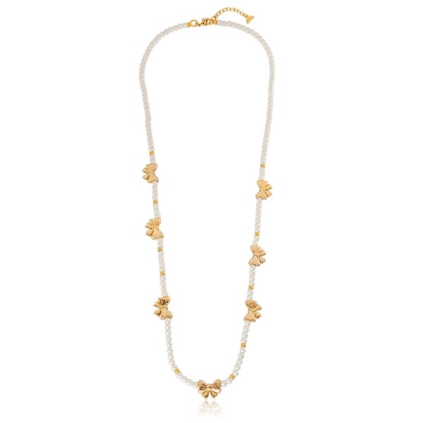 Wholesale Copper Electroplated Pearl Cherry Beaded Necklace Sweet French Style Chic Jewelry Accessory