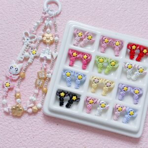oly-f0c30a656a35fe8dd7bc305e4adb3566 Wholesale Fairy Wand Moon Star Alloy DIY Beads, Fashion Accessory for Phone Chain Bag Charm, Gift for Jewelry Making