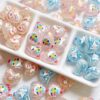 oly-f0d43d2b94476facac64297f2227a621 Wholesale Acrylic Loose Beads Glitter Embossed Heart Balloon Pony Windmill Star Charms DIY Phone Chain Keychain Bag Charm Party Gift