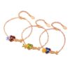 Wholesale Electroplated Copper Heart Shaped Flower Bracelet Trendy Unisex Jewelry Accessory For Everyday Wear Party Or Gift