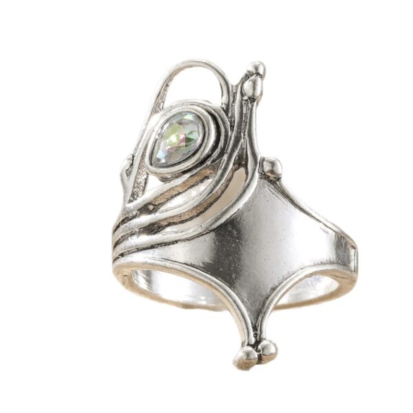 oly-f1164486538d9a6719a4f5b5d02391cb Wholesale Vintage Wide Band Moonstone Ring Silver Hollow Out Geometric Fashion Jewelry Accessory Gift Resale