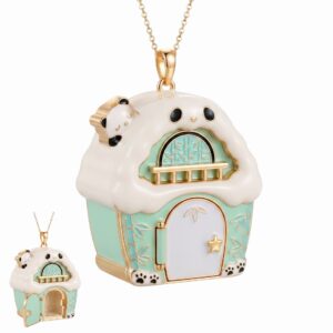 Panda Green House Necklace