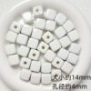 oly-f1d1877c88cfeada8567e7357347385d Wholesale Fresh Cream Plaid Polka Dot Square Acrylic Beads DIY Jewelry Accessory Stylish Craft Supply for Bracelet Necklace Boutique Gift