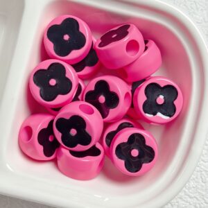 08-rose red / Size is about 18mm, hole diameter is about 6mm