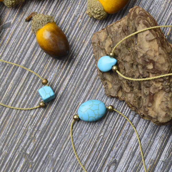 oly-f1f27f63b164da558e38a50758eeb85e Wholesale Zinc Alloy Turquoise Pendant Necklace Geometric Boho Beach Jewelry For Women Fashion Accessory Resale