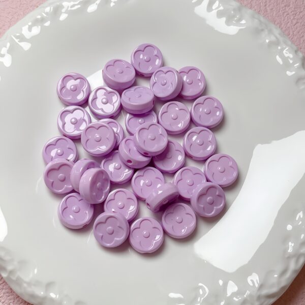 Wholesale Stylish Acrylic Four-Leaf Clover Beads Pink Baking Paint Loose Beads for DIY Phone Charm Jewelry Accessory