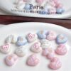 Wholesale Cute Acrylic Embossed Charms for DIY Phone Chain Bag Pendant Car Key Accessory Bow Cherry Bear Heart Designs