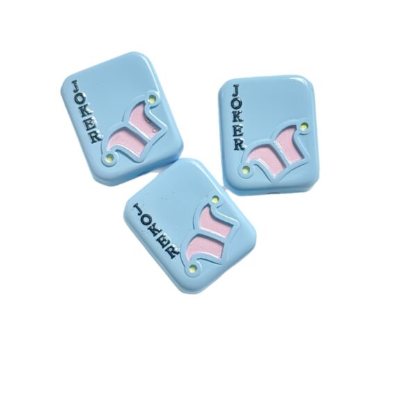 Wholesale Trendy Acrylic Playing Card Straight Hole Loose Beads DIY Phone Charm Keychain Craft Supply Mixed Colors