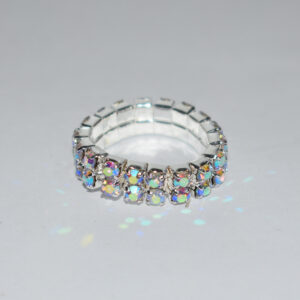 Ring 2 rows silver ab