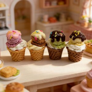 oly-f25584ed2c59459ba805d576f357d1b9 Wholesale Resin Ice Cream Cone Ornament Rainbow Shattered Purple DIY Jewelry Accessory Bag Charm Keychain