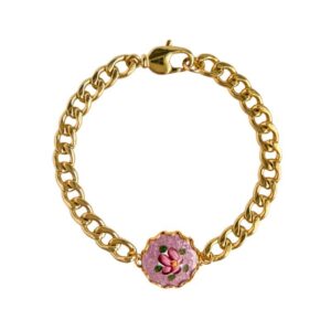 Purple flower bracelet